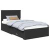 vidaXL Bedframe met lade Zwart en Zilver 100 x 200 cm Bewerkt hout