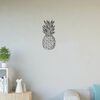 Homemania Wanddecoratie ananas 22x55 cm staal zwart