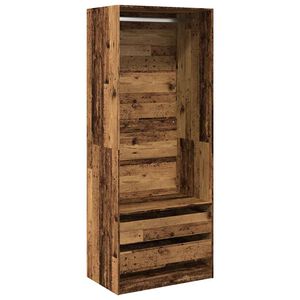 vidaXL Kledingkast 80x50x200 cm bewerkt hout oud hout