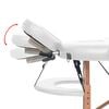 vidaXL Massagetafel inklapbaar 4 cm dik met 2 bolsters ovaal wit