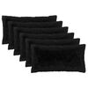 vidaXL Kussen 6 st HEERLEN Zwart 40 x 80 cm PV Fleece