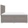 vidaXL Boxspring met matras stof taupe 200x200 cm