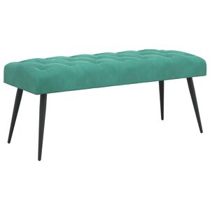 vidaXL Bank met knoopverstelling Turquoise 110 x 40 x 46 cm Fluweel