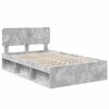 vidaXL Bedframe met hoofdeinde Beton 120 x 200 cm Massief grenenhout