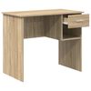 vidaXL Bureau met lade Sonoma Eiken 90 x 49 x 75 cm Bewerkt hout