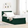 vidaXL Ottoman bed met matras 90x200cm fluweel donkergroen