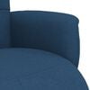 vidaXL Fauteuil verstelbaar met voetensteun stof blauw