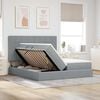 vidaXL Opslag bed met matras Lichtgrijs 180 x 200 cm Nep Leer