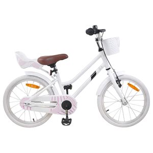 vidaXL Kinderfiets 18 Inch voor 5-7 jaar Wit