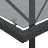 vidaXL 3-delige Bistroset met kussens poly rattan zwart