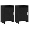 vidaXL Nachtkastjes 2 pcs Zwart eiken 40 x 30 x 60 cm Bewerkt hout