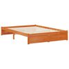 vidaXL Bedframe met opberghoofdeksel Waskleur Bruin 140 x 190 cm