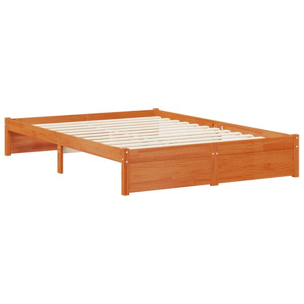 vidaXL Bedframe met opberghoofdeksel Waskleur Bruin 140 x 190 cm