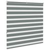vidaXL Zebra rolgordijn 140x150 cm stofbreedte 135,9 cm donkergrijs