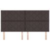 vidaXL Stoffen Hoofdbord met hoofdeinde Donkerbruin 180 cm Stof