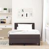 vidaXL Boxspring bed met matras met LED Donkerbruin 120 x 190 cm Stof