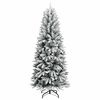 vidaXL Kunstkerstboom Wit 180 cm PVC en Plastic en Staal en PE