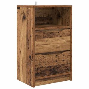 vidaXL Nachtkastje met lade Oud Hout 40 x 30 x 467 cm Bewerkt hout