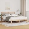vidaXL Bedframe met hoofdeinde Bruin 135 x 190 cm Massief grenenhout