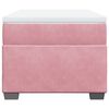 vidaXL Boxspring met matras fluweel roze 80x200 cm