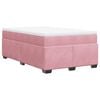 vidaXL Boxspring met matras fluweel roze 120x190 cm