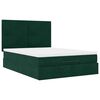 vidaXL Ottoman bed met matrassen en LED's 140x190cm fluweel