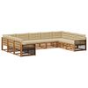 vidaXL Buiten bankenset 9 pcs Natuurlijk en Beige Massief Acaciahout