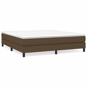 vidaXL Boxspring bed stof donkerbruin 160x200 cm