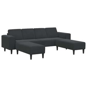 vidaXL Woonkamer Bank 3 st Zwart
