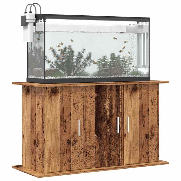 vidaXL Aquariumstandaard 101x41x58 cm bewerkt hout oud houtkleurig