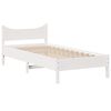 vidaXL Bedframe met hoofdbord massief grenenhout wit 90x190 cm