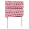 vidaXL Boxspring met matras fluweel roze 120x190 cm