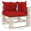 vidaXL 9-delige Loungeset met kussens pallet grenenhout