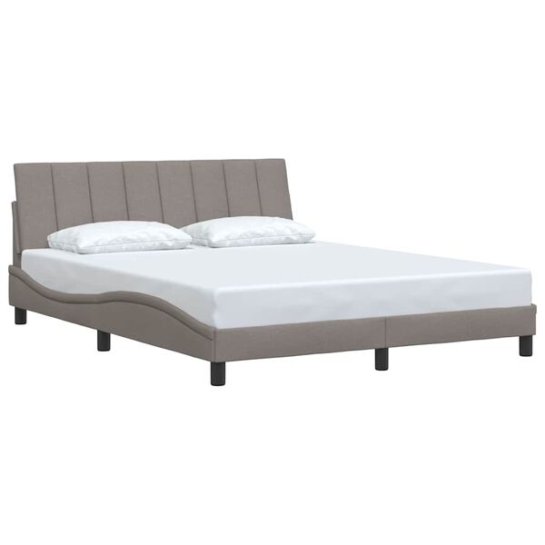 vidaXL Bedframe zonder matras "Hanko" stof taupe 160x200 cm