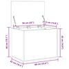 vidaXL Opslagdoos artisanaal eikenkleurig 60 x 42 x 46 cm Bewerkt hout