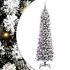 vidaXL Kunstkerstboom Wit 240 cm PVC en Metaal en Plastic