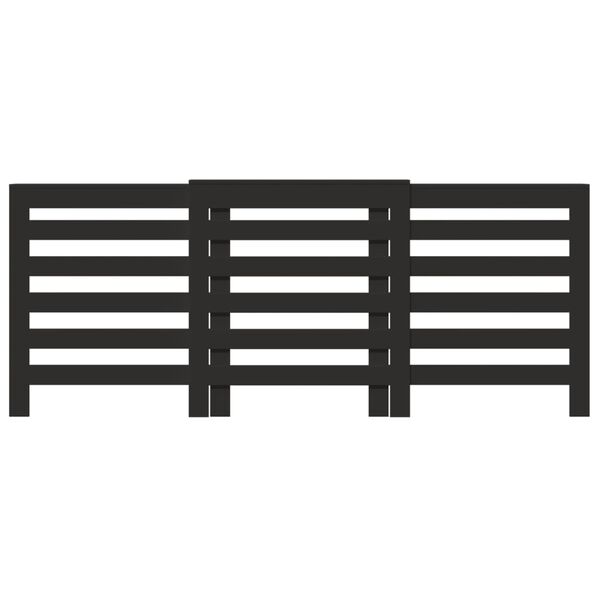 vidaXL Radiatorombouw 205x21,5x83,5 cm bewerkt hout zwart