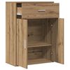 vidaXL Dressoir met lade Artisan Eiken 60 x 30 x 84 cm Bewerkt hout