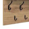 vidaXL Wandgemonteerde kapstok met plank Artisan Eiken 60 x 40 x 12 cm