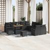 vidaXL Tuin Sofa Set met kussen met opslag met kussen 13 pcs Zwart