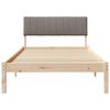 vidaXL Bedframe Bruin en taupe 100 x 200 cm Massief grenenhout
