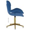 vidaXL Eetkamerstoelen draaibaar 2 st fluweel blauw