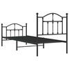 vidaXL Bedframe met hoofd- en voeteneinde metaal zwart 90x190 cm