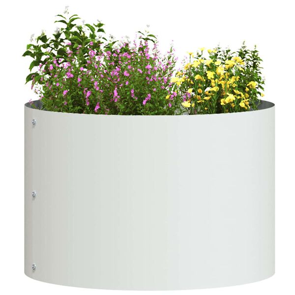 vidaXL Plantenring 5 pcs Wit 30 x 30 x 20 cm Koudgewalst staal