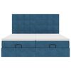 vidaXL Ottoman bed met matrassen 160x200cm fluweel donkerblauw