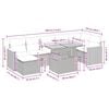 vidaXL 8-delige Loungeset met kussens poly rattan acacia grijs
