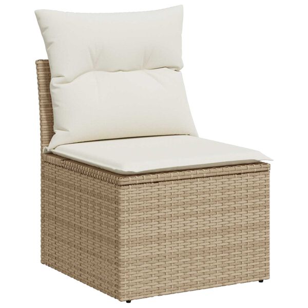 vidaXL Tuin Sofa Set met kussen 12 pcs Beige en Crème 90 x 55 x 71 cm