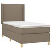 vidaXL Boxspring met matras stof taupe 80x200 cm