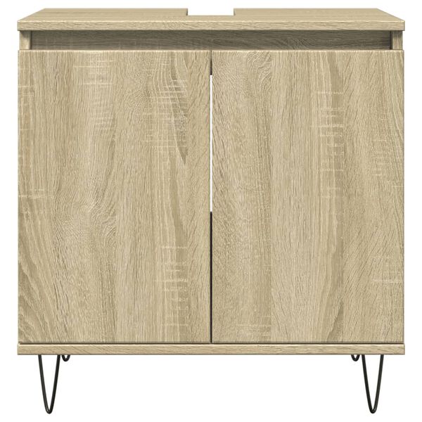 vidaXL Badkamerkast 58x33x60 cm bewerkt hout sonoma eikenkleurig