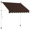 vidaXL Handmatig uitschuifbare luifel Bruin 150 cm